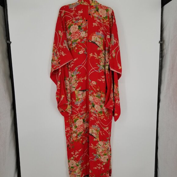 Vintage Authentic Silk Taisho Japanese Kimono from Japan (cir. pre 30s) Sz. XS-M - Picture 2 of 7